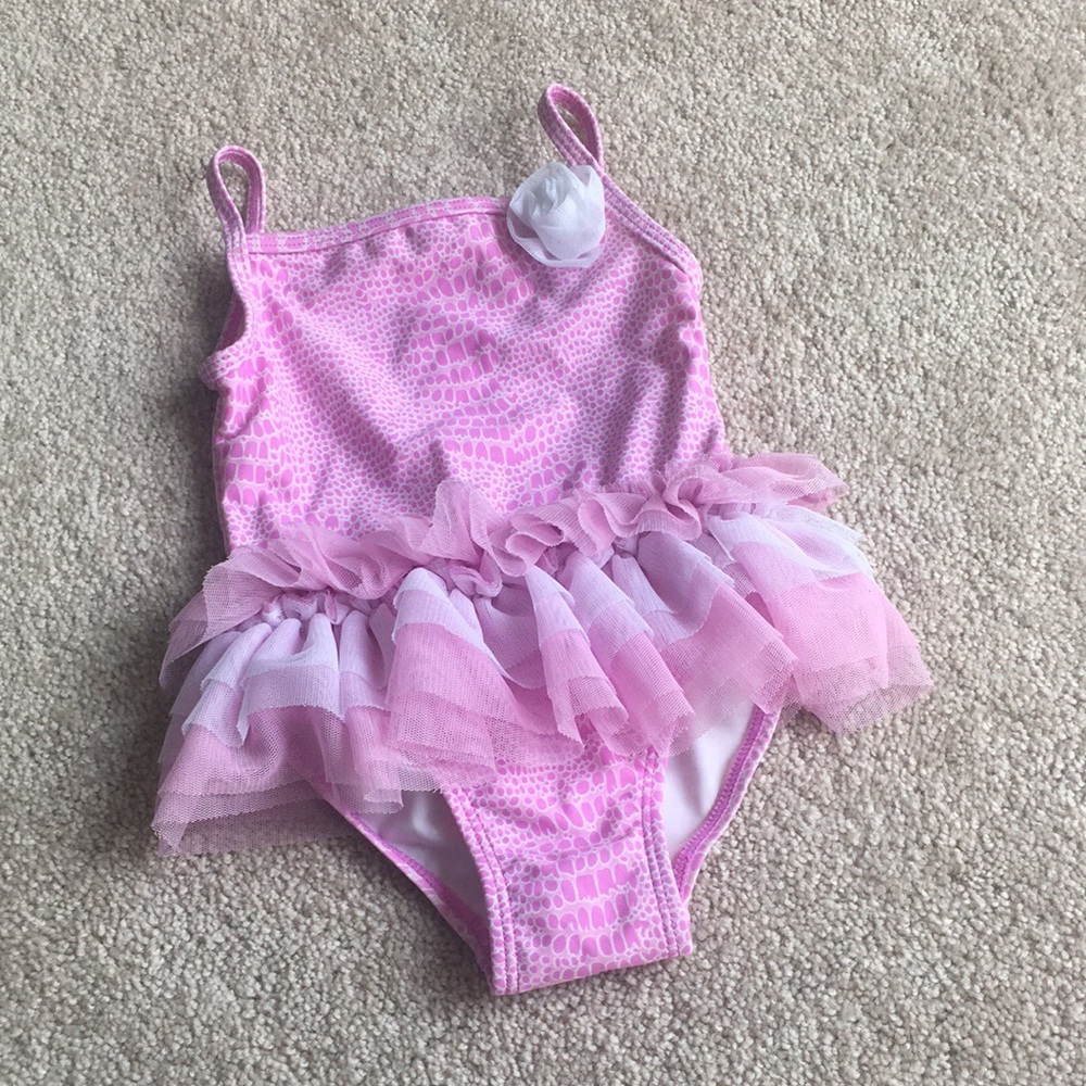 Pink Tutu Bathing Suit Toddler Girl 2T